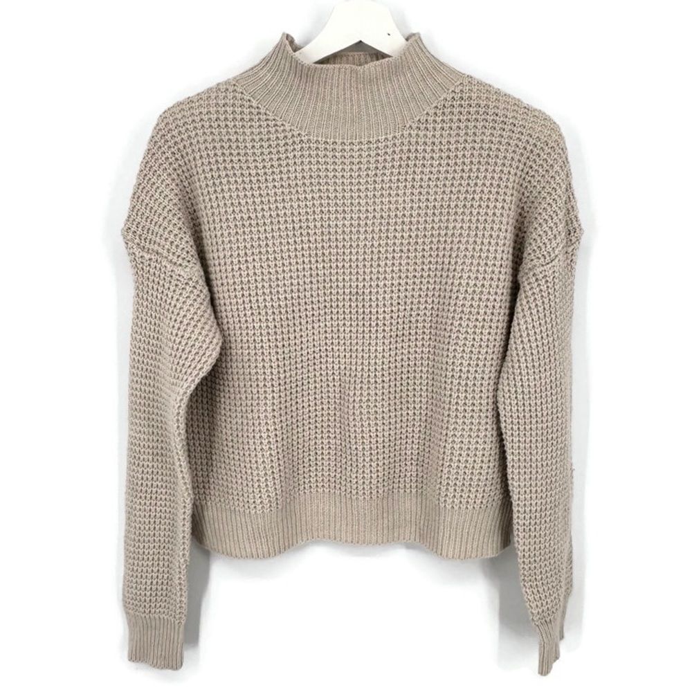 RDI Knit Mock Neck Oatmeal Sweater Small‎